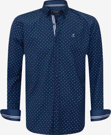 Sir Raymond Tailor Overhemd 'Luba' in Blauw: voorkant