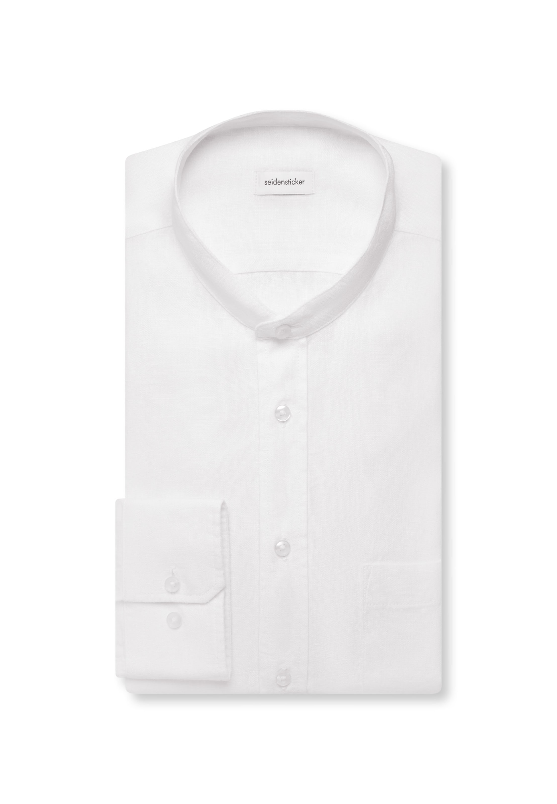 SEIDENSTICKER Comfort fit Overhemd 'Schwarze Rose' in Wit