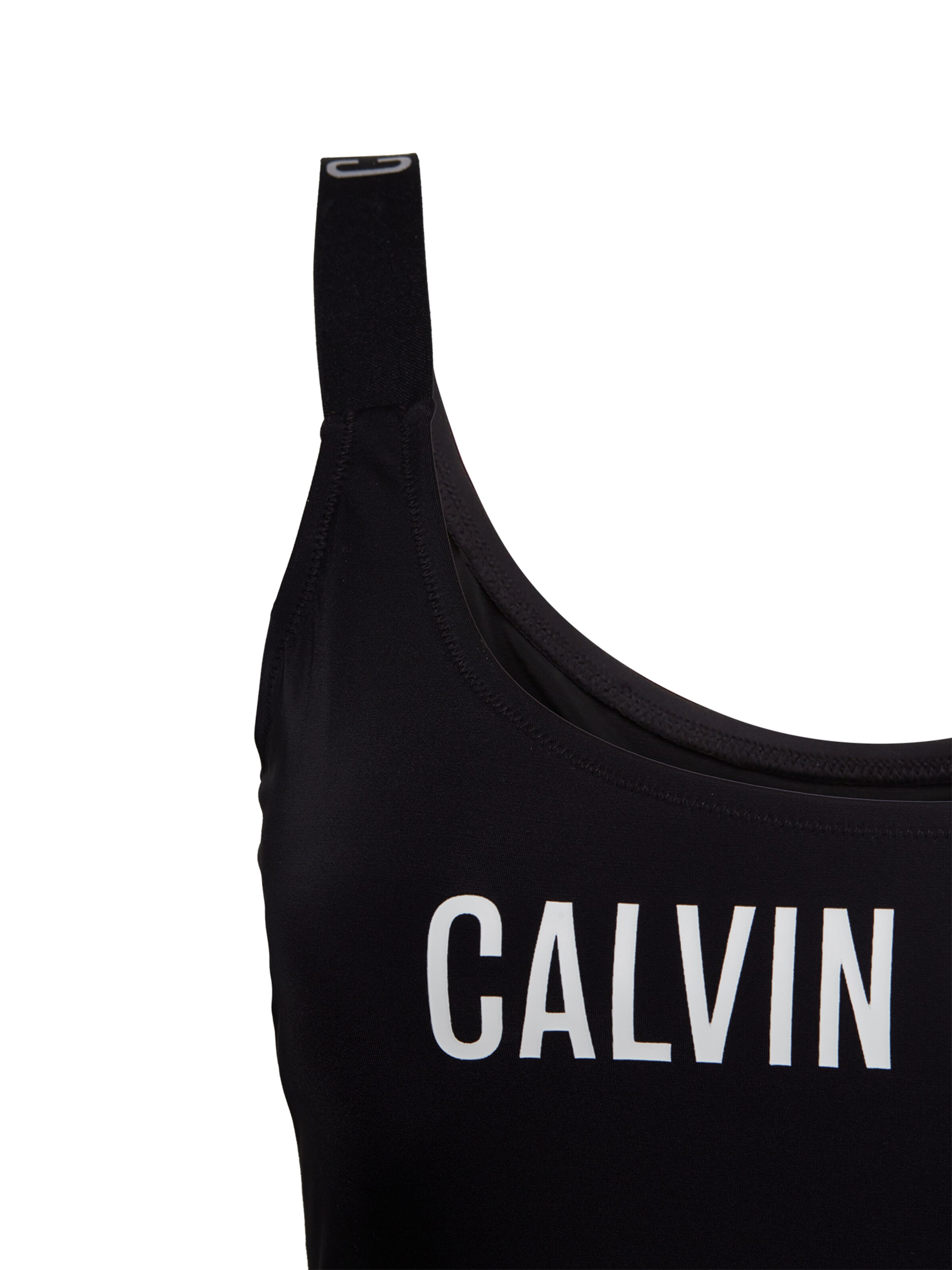 Calvin Klein Swimwear Plus Badeanzug in Schwarz 