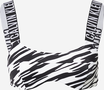 Calvin Klein Swimwear Bustier Bikinitop in Zwart: voorkant