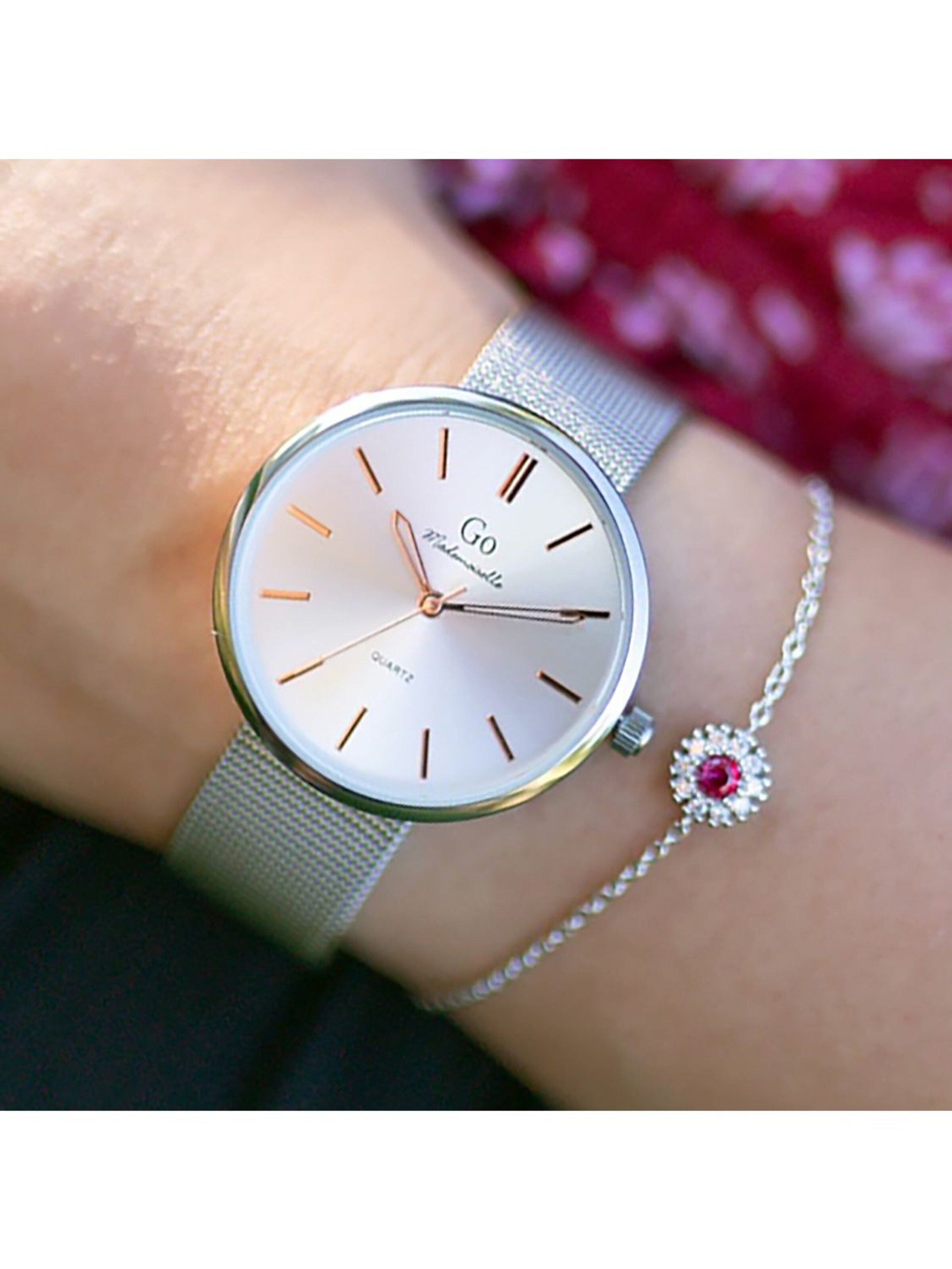 Montre à affichage analogique GO GirlOnly en argent