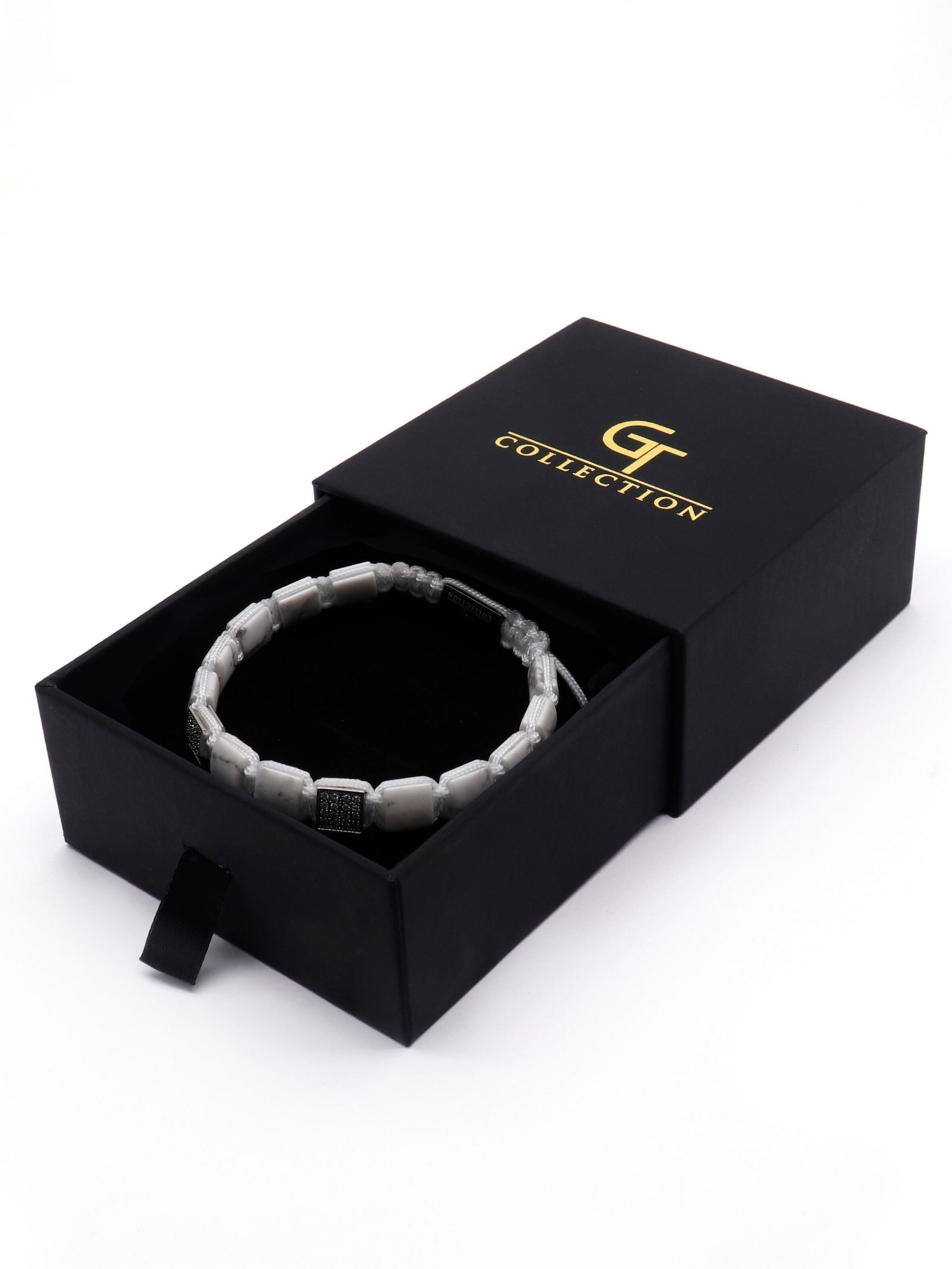 GT Collection Bracelet 'Flat-Bead' in White