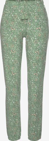 LASCANA Pajama pants in Green: front