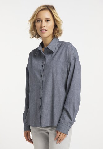 usha BLUE LABEL Bluse in Blau: predná strana