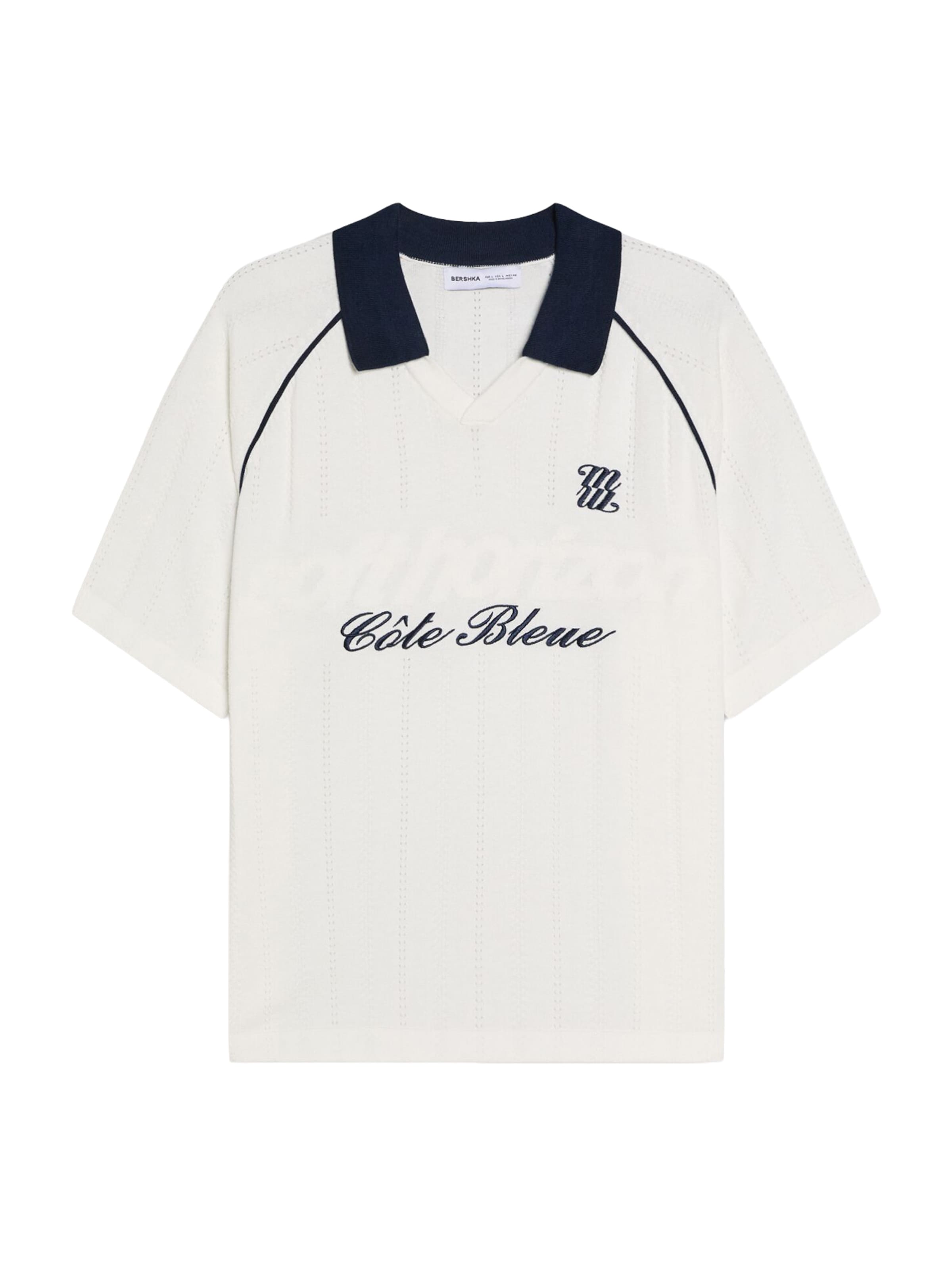 Maglietta 'RETROSPORT' in XS Bershka di colore navy / bianco, Visualizzazione prodotti