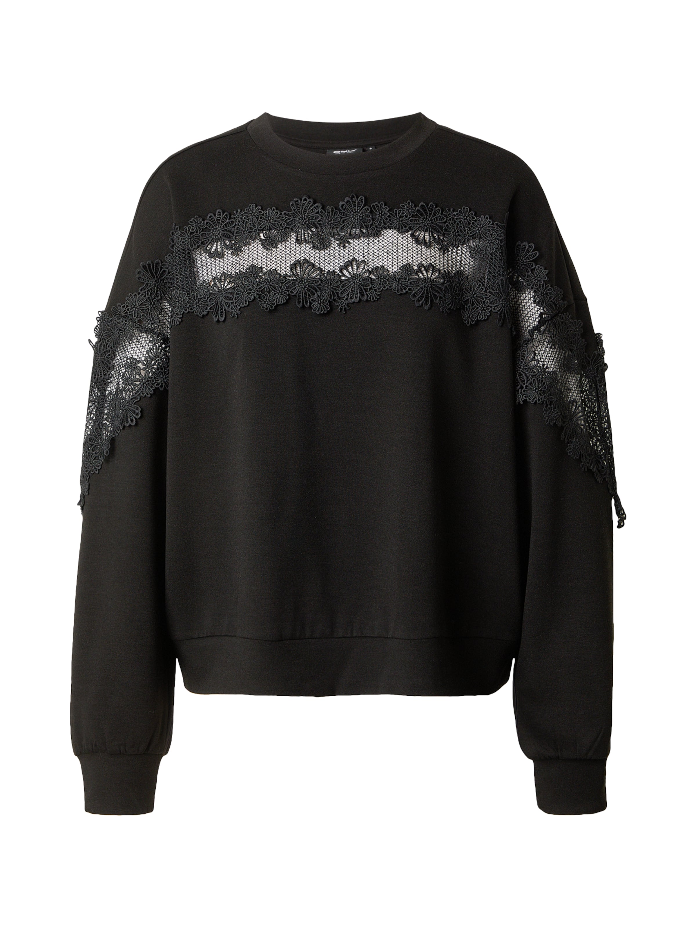 ONLY Sweatshirt 'ONLLEMO' in Black: front