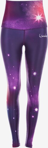 Winshape - Skinny Calças de desporto 'HWL102' em roxo: frente