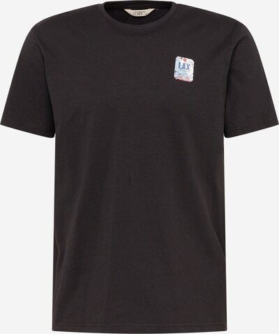 Hailys Men T-Shirt 'Edison' in blau / schwarz / weiß, Produktansicht