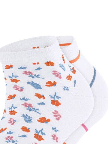 ESPRIT Socken 'Flowers & Stripes 2-Pack'‌‌‌‌‌‌‌ in Weiß