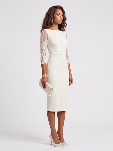 Robe fourreau 'GINGER lace' AUDRAY en beige : devant