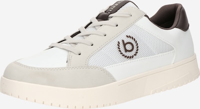 Sportbačiai be auliuko 'Helium' iš bugatti, spalva – tamsiai ruda / rusvai pilka / balta, Prekių apžvalga