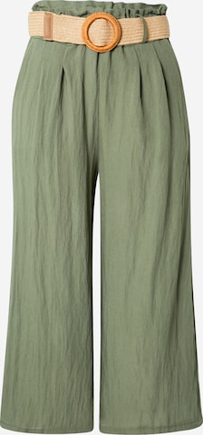 ZABAIONE Pleat-Front Pants 'Mia' in Green: front