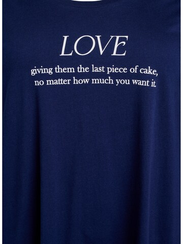 Zizzi - Camiseta de noche 'Mally' en azul