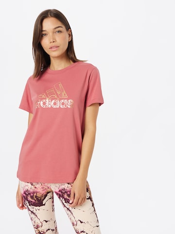 ADIDAS SPORTSWEAR Functioneel shirt 'Holiday Lights Graphic' in Rood: voorkant