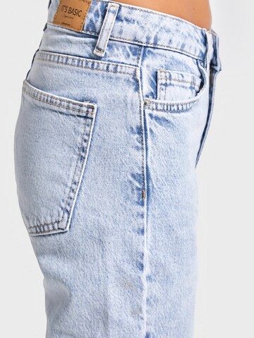 IT'S BASIC Regular Jeans 'Straight High Rise Jeans' in Blauw