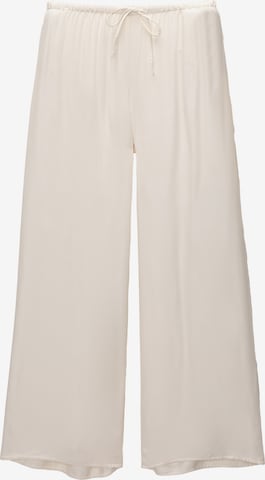Pull&Bear Wide Leg Housut värissä beige: etupuoli
