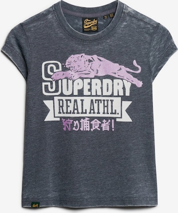 T-shirt 'Varsity' Superdry en gris : devant