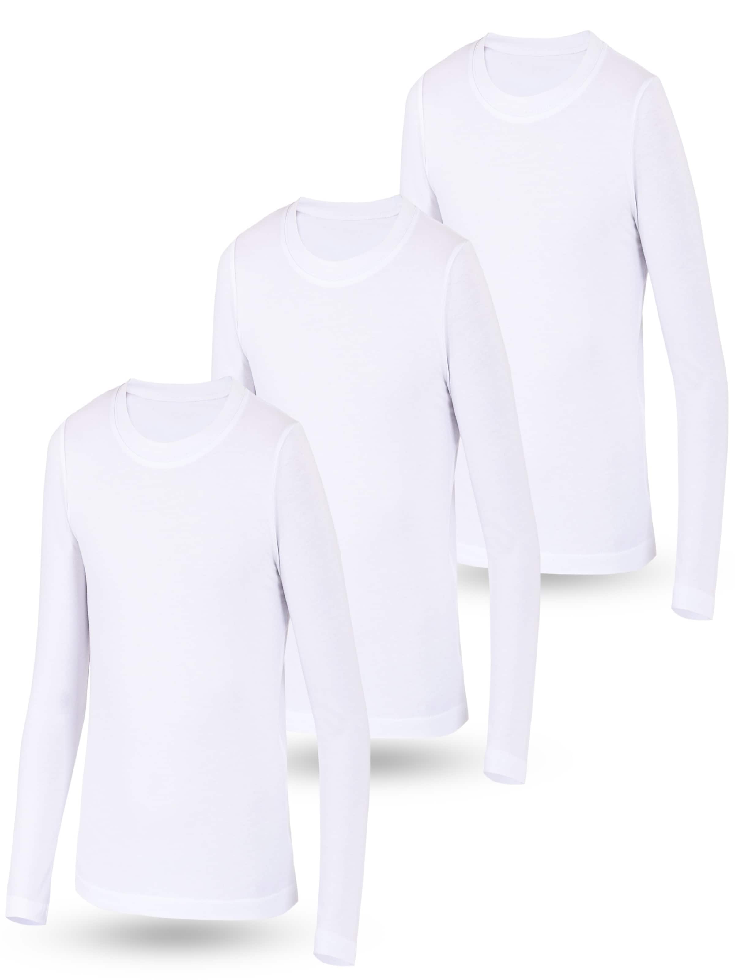 Maglietta intima 'Langarmshirts Bilal' di LOREZA in bianco: frontale