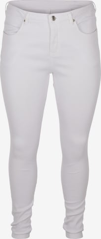 Zizzi Jeans 'Amy' in Wit: voorkant