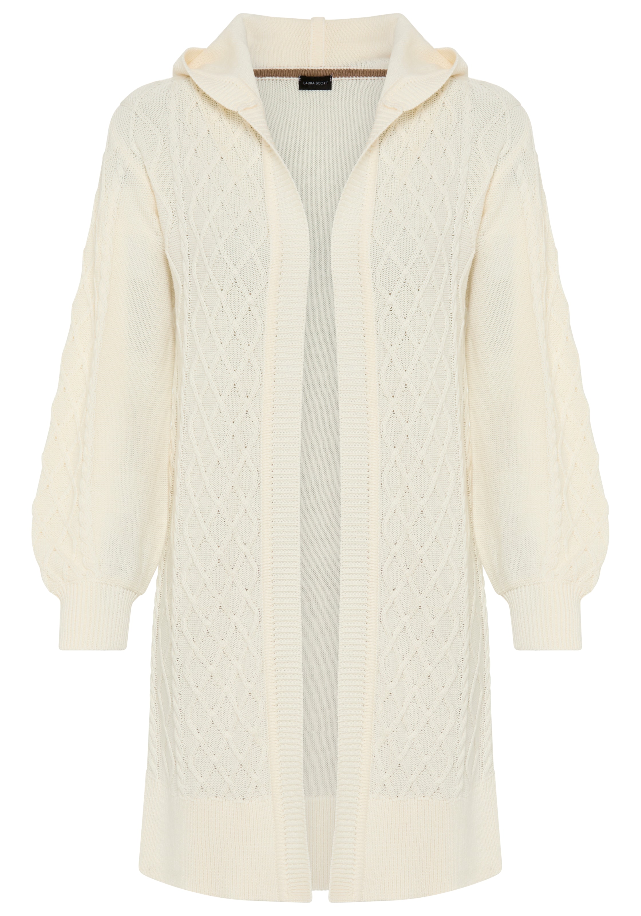 LAURA SCOTT Strickjacke in Weiß: Vorderseite