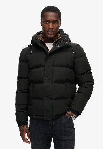 Veste d’hiver 'Everest' Superdry en noir : devant