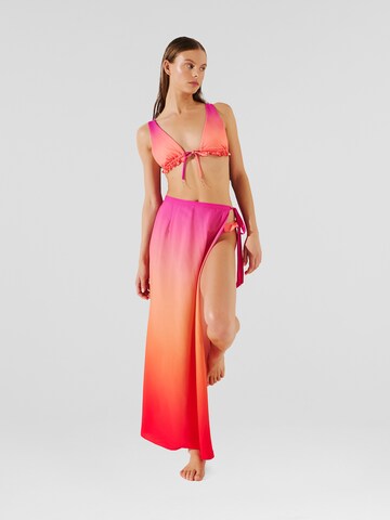Karl Lagerfeld - Triángulo Top de bikini en rosa