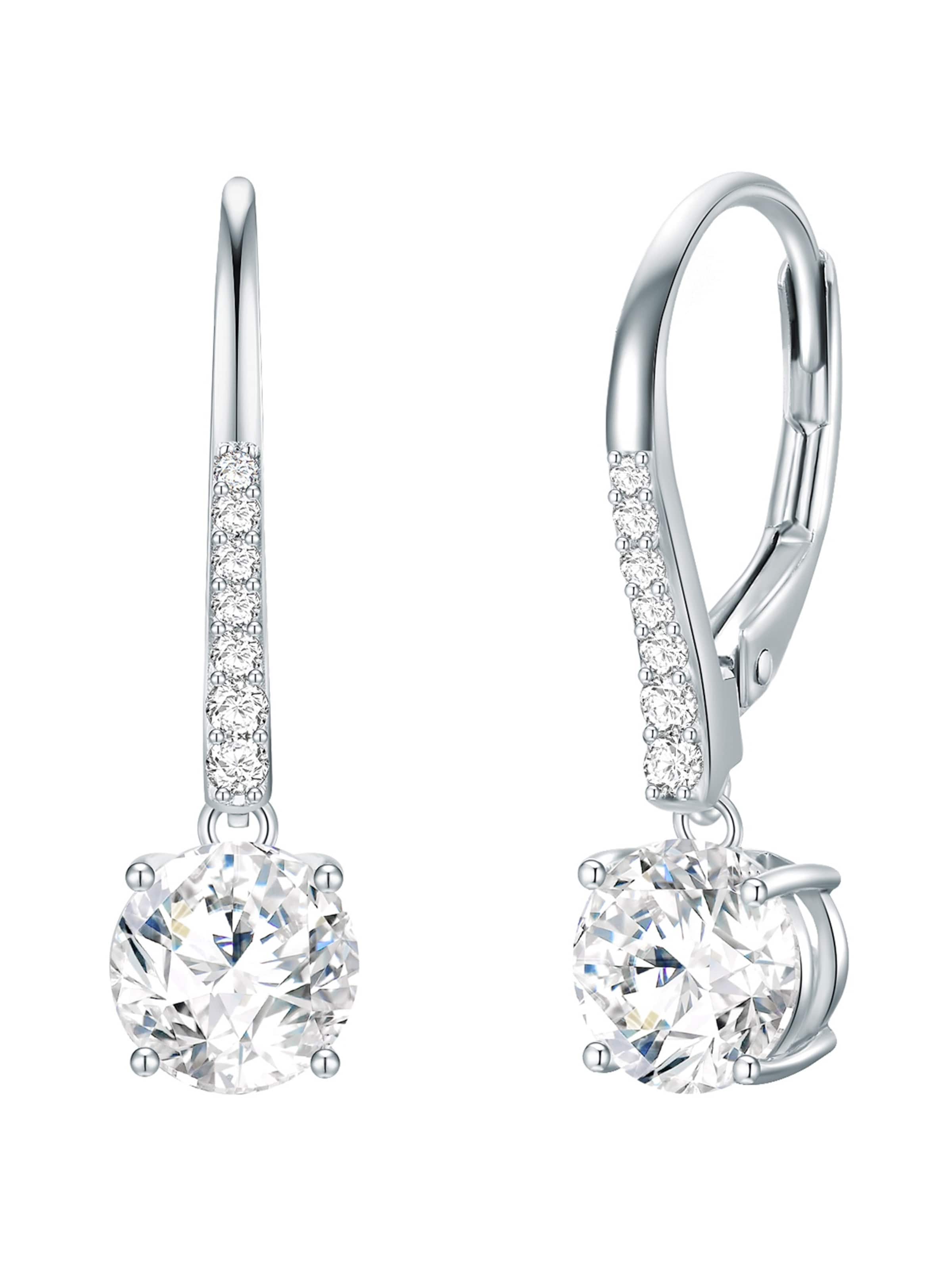 Trilani Earrings in Silver: front