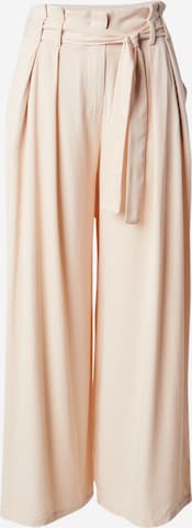 ABOUT YOU Wide leg Pleat-front trousers 'Valentine' in Beige: front