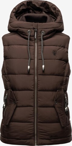 MARIKOO Vest 'Taisaa' in Brown: front