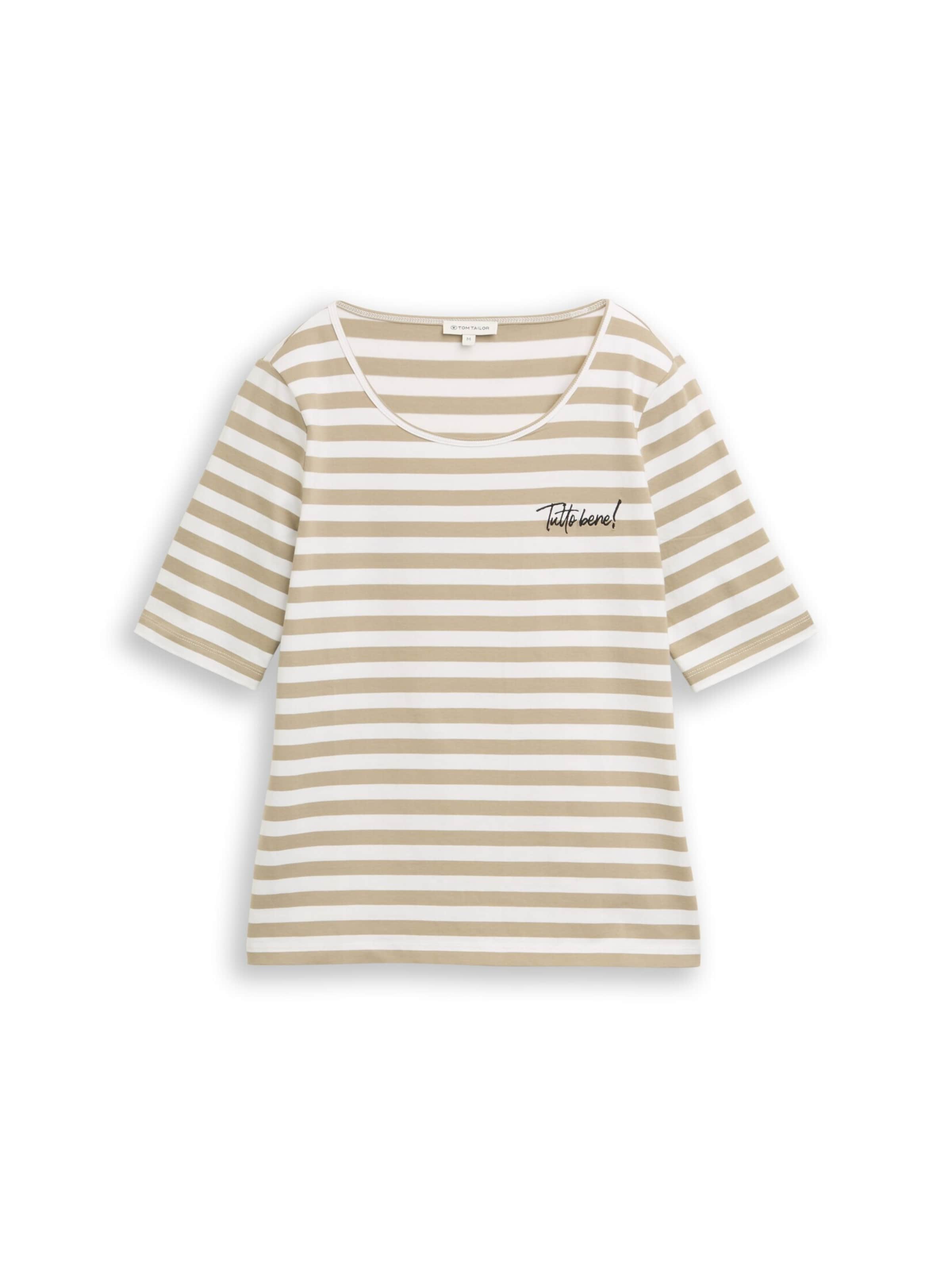 TOM TAILOR T-Shirt in Beige: Vorderseite