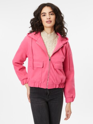 ONLY Prehodna jakna 'KENZIE-WEMBLEY' | roza barva: sprednja stran