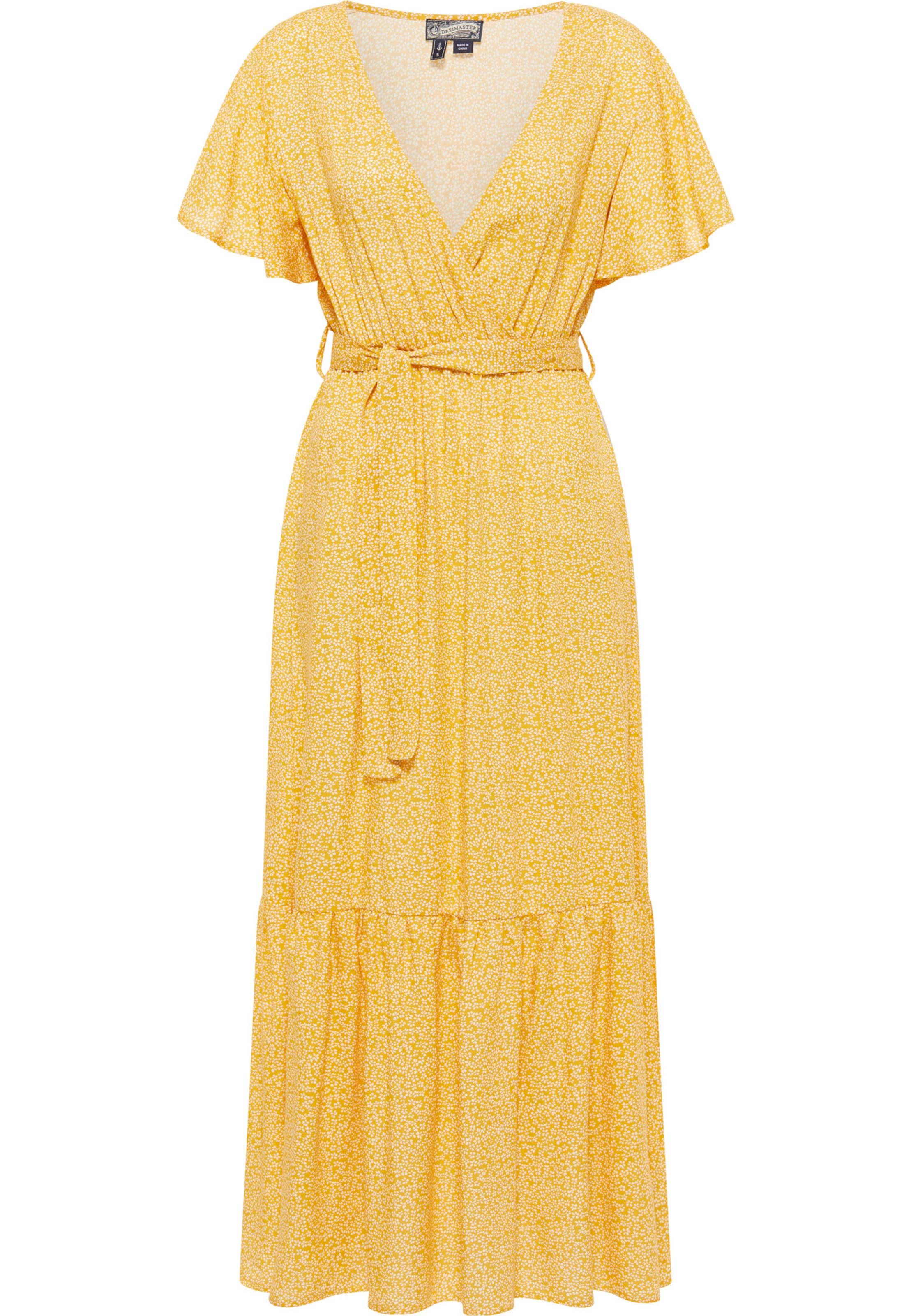 DreiMaster Vintage Dress in Mustard / White, Item view