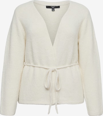 Vero Moda Curve Gebreid vest 'VMCORA' in Beige: voorkant