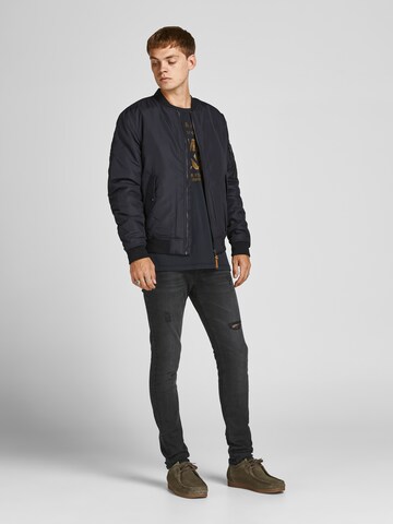 JACK & JONES Скинни Джинсы 'Liam' в Черный