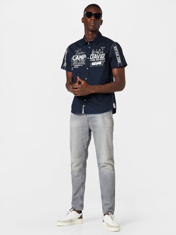 CAMP DAVID - Ajuste regular Camisa 'Ocean´s Seven I' en azul