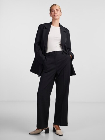 Y.A.S Wide leg Trousers with creases 'Likka' in Black