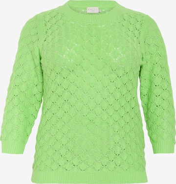 KAFFE CURVE - Pullover 'KCMani' em verde: frente