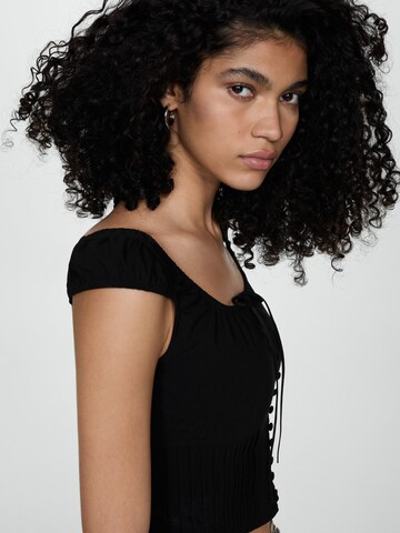MANGO Bluse 'FRESO' in Schwarz