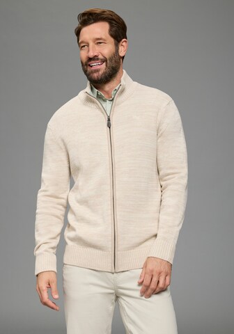Man's World Knit Cardigan in Beige: front