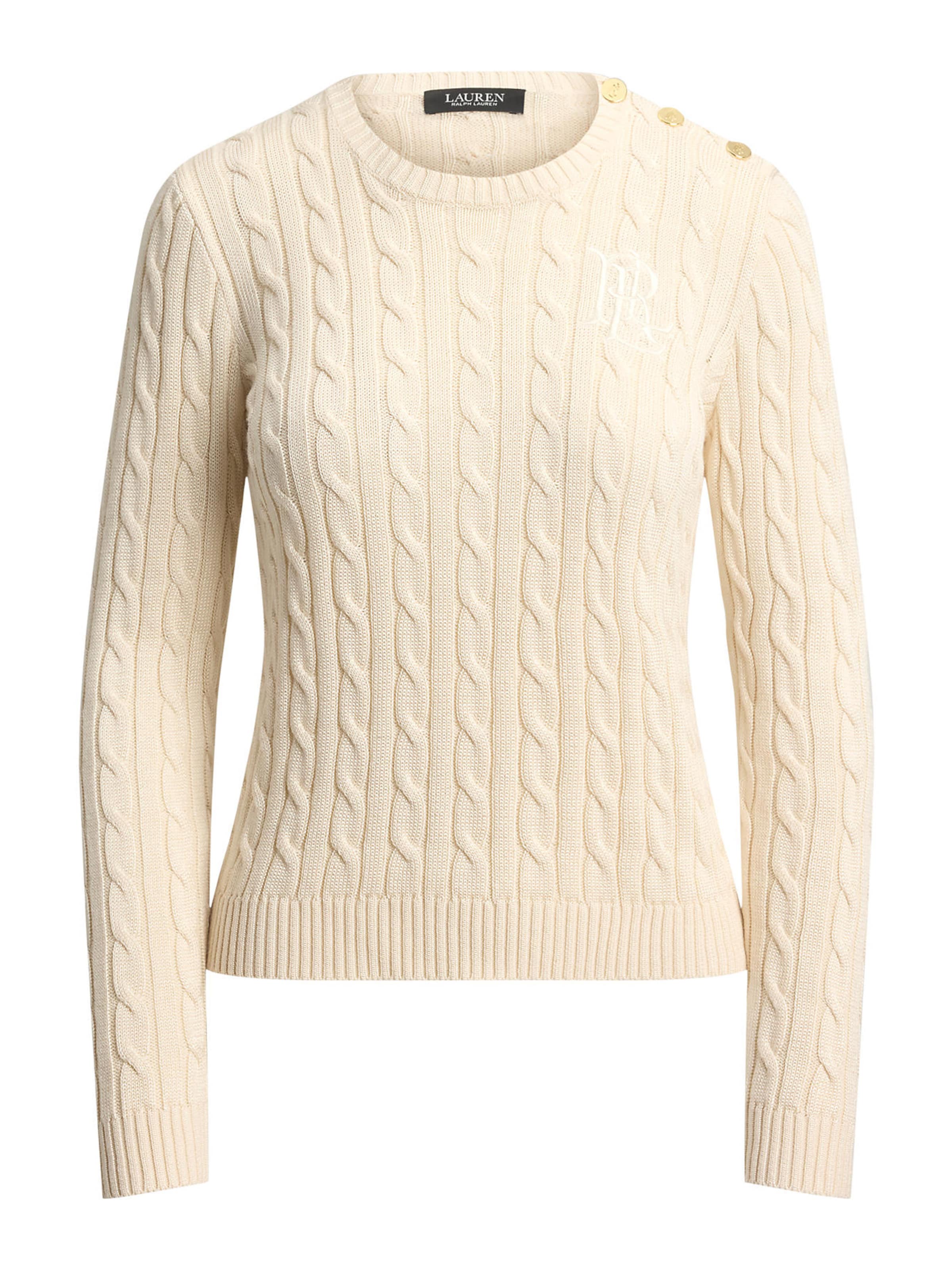 Pull-over Lauren Ralph Lauren en beige : devant