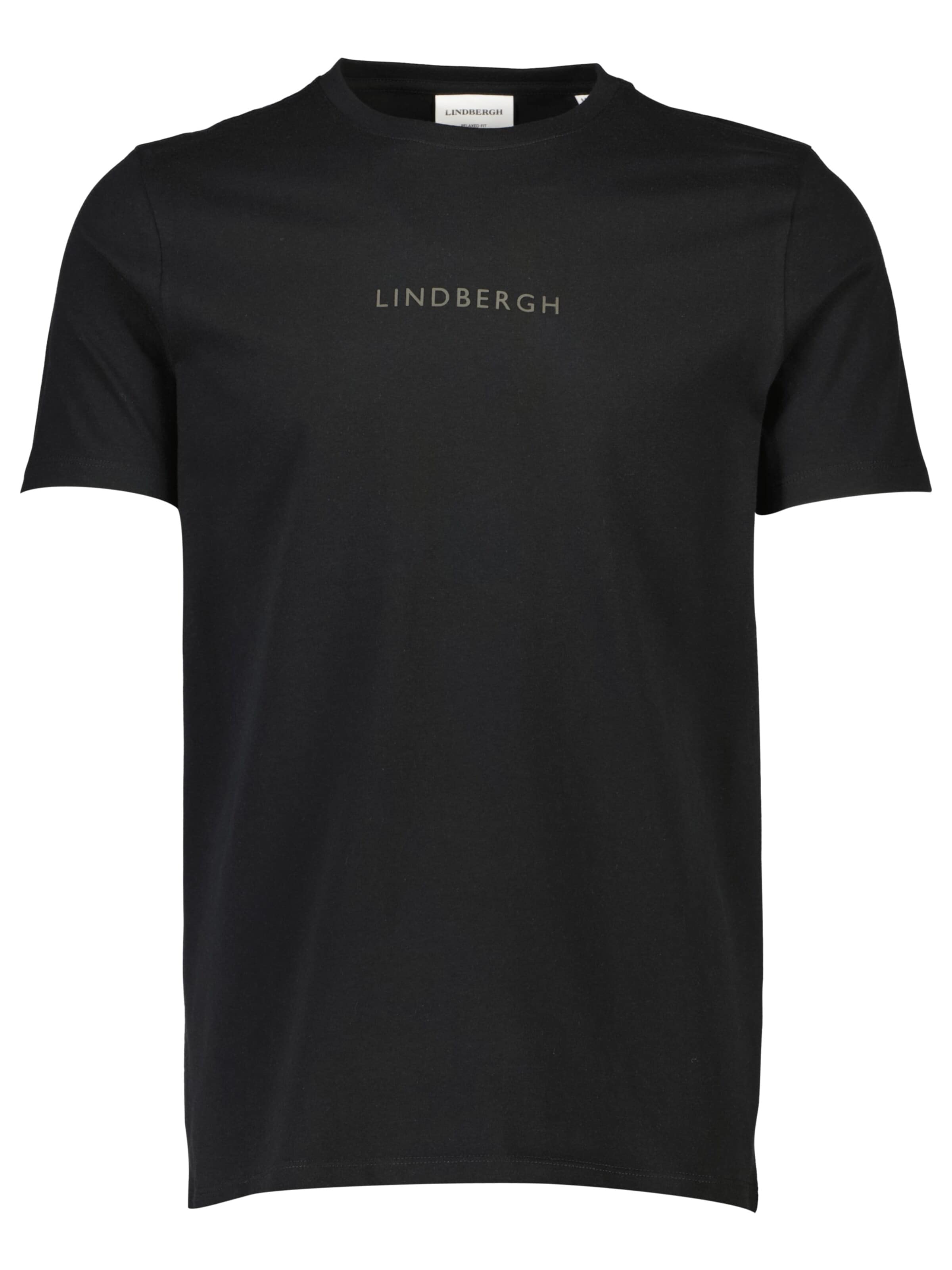 T-Shirt Lindbergh en noir : devant