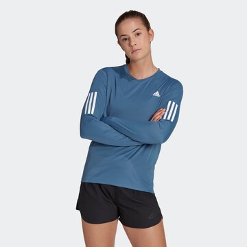 mėlyna ADIDAS PERFORMANCE Sportiniai marškinėliai 'Own The Run': priekis