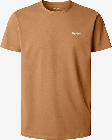 T-Shirt Pepe Jeans en beige : devant