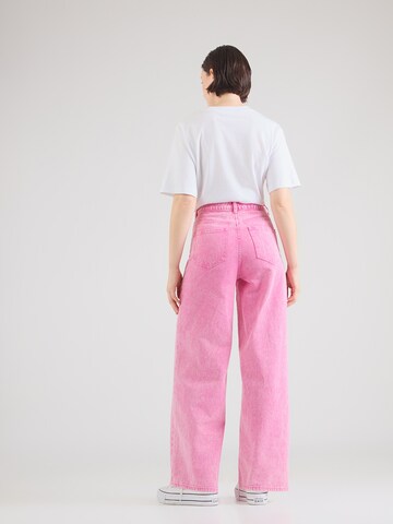 rožinė VILA Plačios klešnės Džinsai 'VIEMMI'