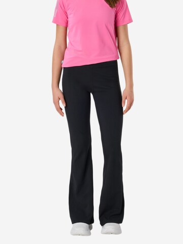 SWEDEMOUNT Bootcut Sportbroek 'Core' in Zwart: voorkant