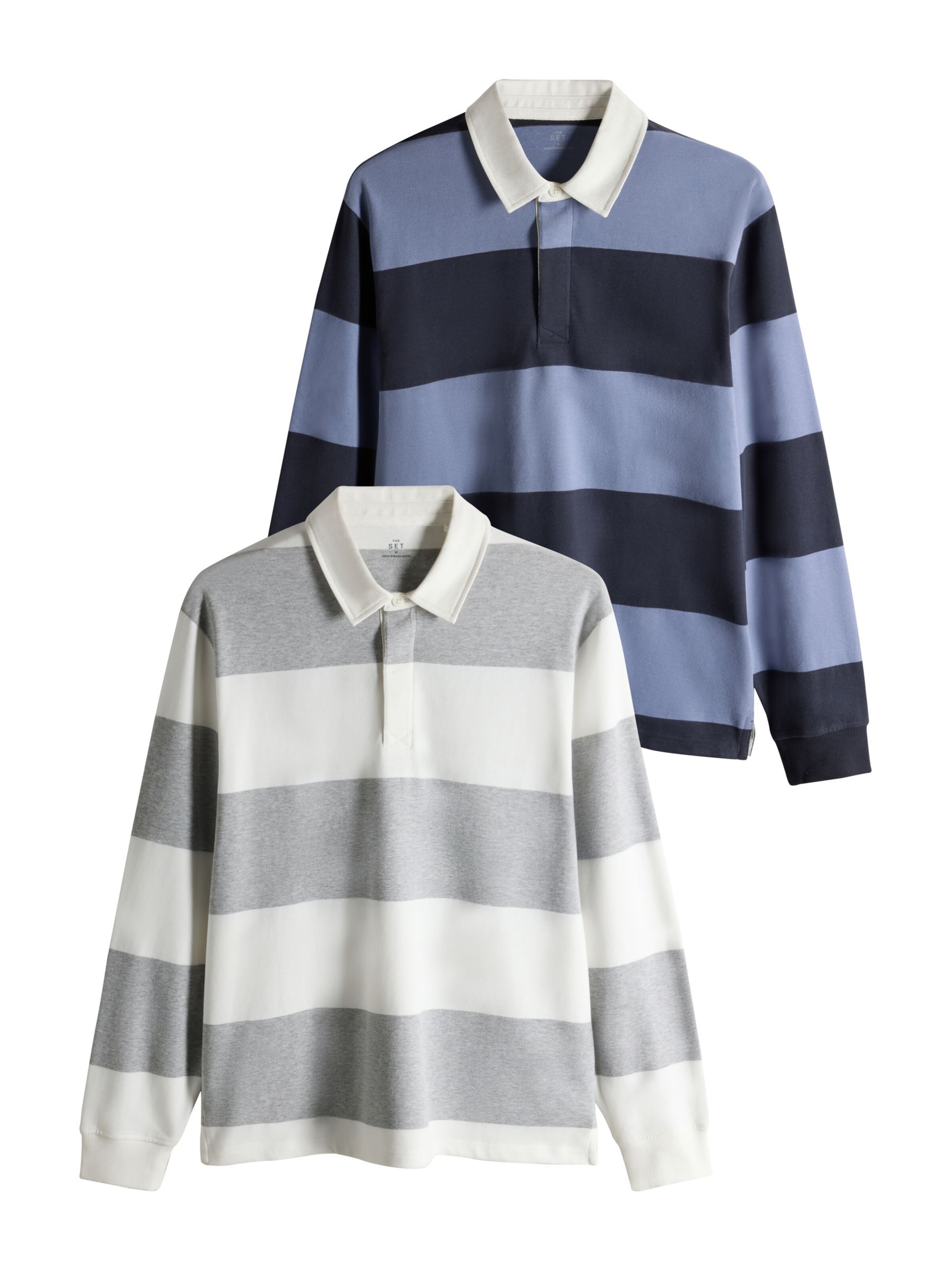 The Set Camisa em S em navy / opal / cinzento / branco, Vista do artigo