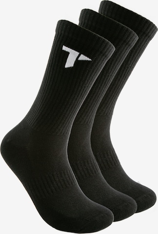 TRYIT Athletic Socks in Black: front