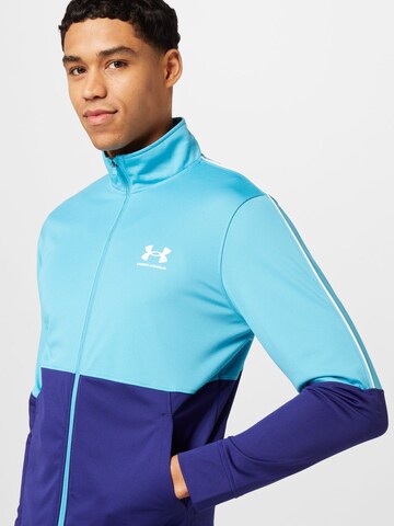 UNDER ARMOUR - Sudadera con cremallera deportiva en azul