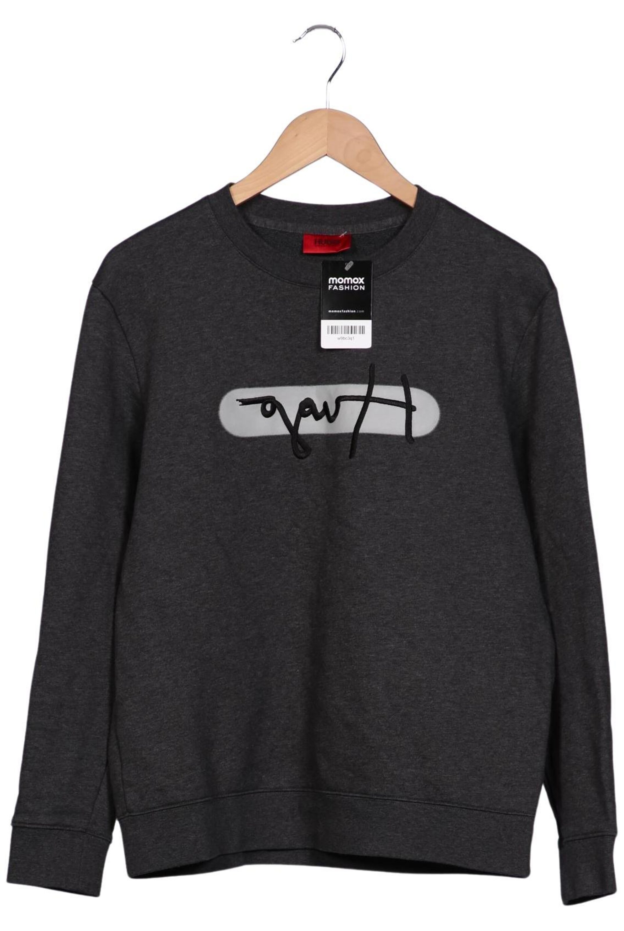 HUGO Sweatshirt & Zip-Up Hoodie in L in Grey: front