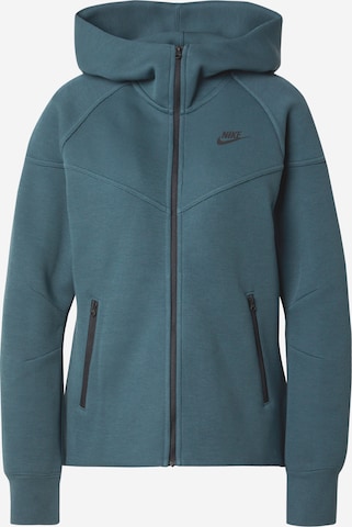 Nike Sportswear Sportovní bunda 'TECH FLEECE' – zelená: přední strana